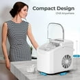 thumbnail image 2 of FREE VILLAGE Countertop Ice Maker Machine,26 lbs/Day Ice with 2 Sizes Portable Mini ice Maker,Energy Saving with Ice Basket/Scoop for Home/Doom/Party/Travel/Camping/Bar,White, 2 of 8