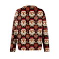 thumbnail image 6 of Women'S Christmas Sweater Cute Fun Christmas Sweater Fall And Winter Long Sleeve Knitted Sweater for Fall and Winter, Festive and Cozy, Great as Christmas Sweaters for Women ,Deep Red,L, 6 of 7