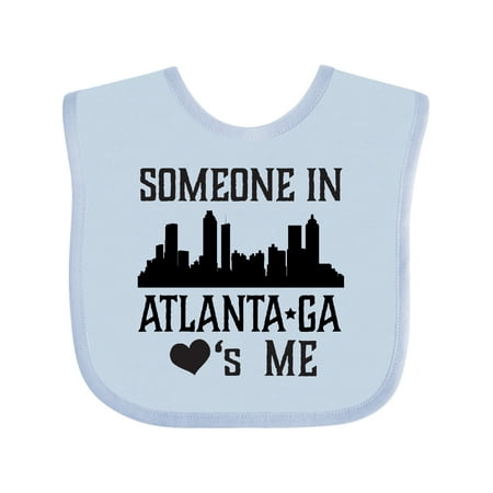 

Inktastic Atlanta Georgia Someone Loves Me Skyline Gift Baby Boy or Baby Girl Bib