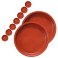 thumbnail image 1 of HEALEEP 10 Pcs Soucoupe de Pot de Fleurs en Plastique Rouge PP Rond Accessoire de Collection de Plantes, 1 of 6