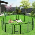 thumbnail image 2 of BestPet Dog Playpen Dog Pen Kennel Indoor Outdoor Folding Metal Portable Puppy Exercise Pen Heavy Duty Fence for Yard Camping, Black, 2 of 7