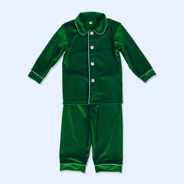 Conjuntos de pijamas navideños familiares a juego 2024, pijamas de terciopelo verde para bebés, niñas, niños, madres, niños de 6 a 12 años, ropa de estar por casa para mujeres adultas