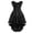 Black, variant on Women Steampunk Embroidery Zip Bustiers Corset with Skirt Role Play Set Black XXS