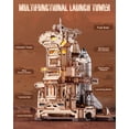 thumbnail image 4 of ROBOTIME 3D Wooden Puzzle, 1:420 Scale Space Shuttle Mechanical Building Kits, DIY Wooden Model Craft Kits with Lights & Moving Parts, Gifts for Adults Teens, 4 of 9