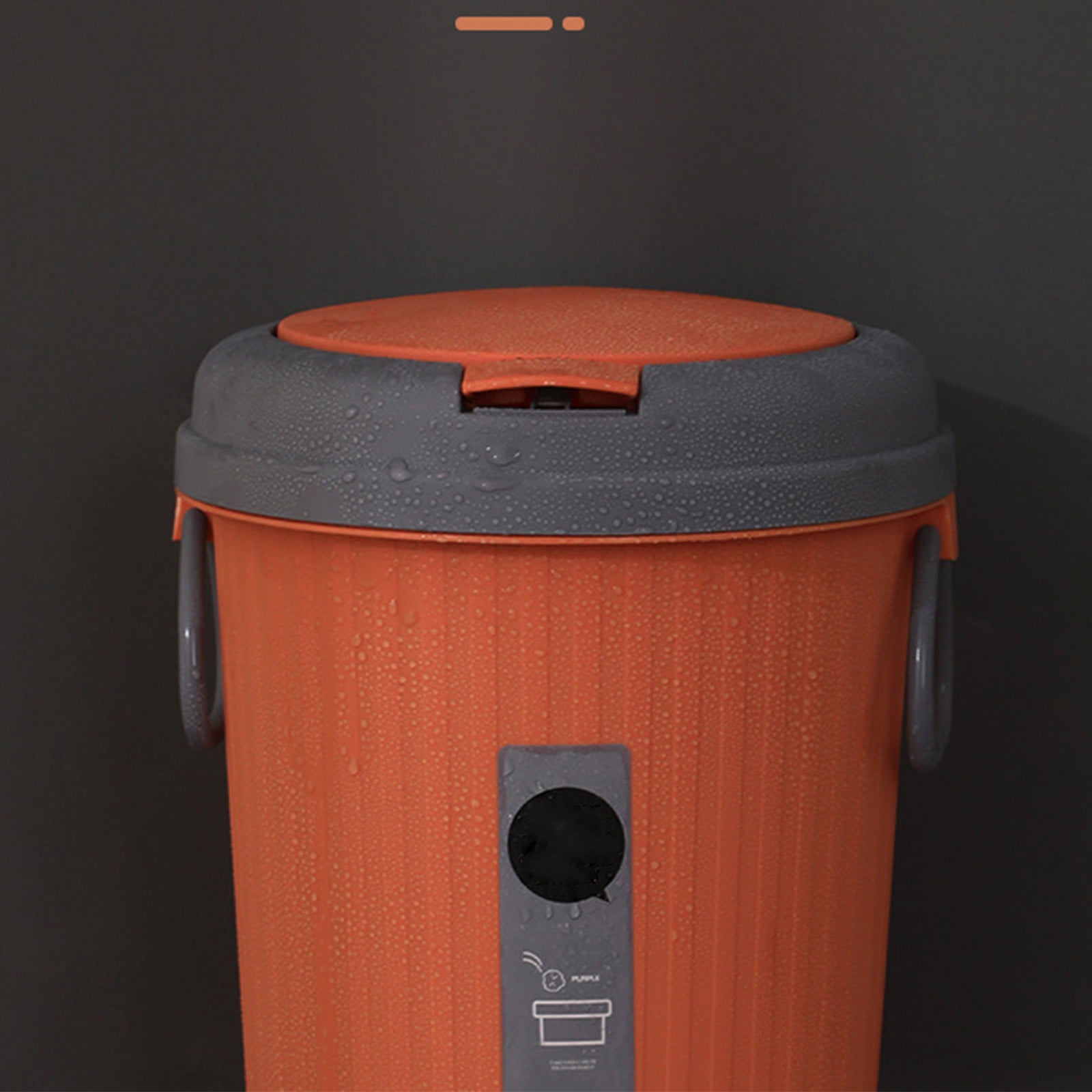Bwiyojiz Kitchen Utensils Bathroom Trash Can Large Capacity 6L Living Room Round Thickened, Gifts for Friend, Orange