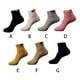 thumbnail image 2 of Sonducket 1 par de calcetines de mujer, calcetines decorativos de algodón con lazo en los tobillos, calentador de pies informal de Color sólido, Medias Negro Sonducket AP013614-01, 2 of 6