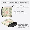 thumbnail image 3 of Yayeee Oven Mitts and Pot Holder Set of 4 Heat Resistant Kitchen Gloves Baking Hot Pad, Pink and Green Geometric, 3 of 5