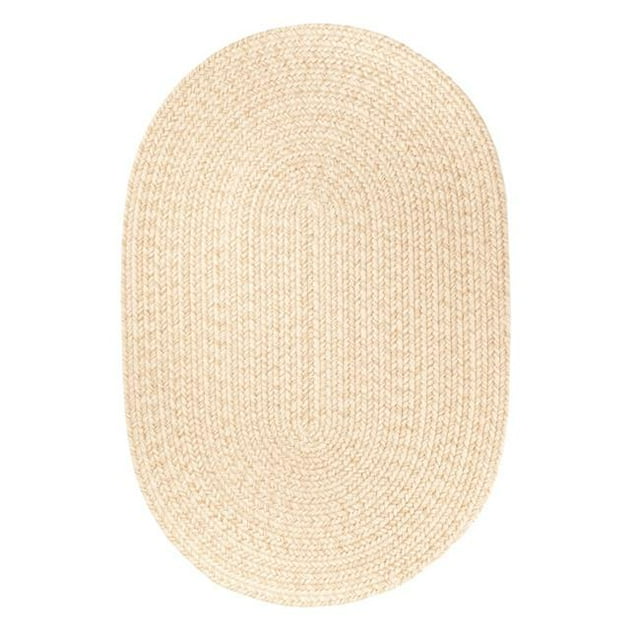 Rhody Rug S100B018X012 Solid Wool Basket Sand Wool
