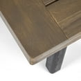thumbnail image 6 of GDF Studio Foster Outdoor Acacia Wood Bench, Sandblasted Gray, Black, Set of 2, 6 of 8