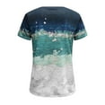 thumbnail image 5 of Dyegold Womens Summer Casual T-Shirts Round Neck Floral Printed Short Sleeve Graphic Tee Tops Loose Fitting Comfy Tunic Tops, 5 of 5