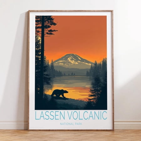 Lassen Volcanic National Park Outdoor Nature Print, Unframed Paper Print Size 8x12