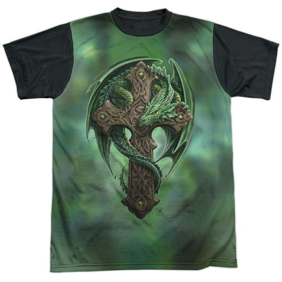 Anne Stokes - Woodland Guardian - Short Sleeve Black Back Shirt - Medium