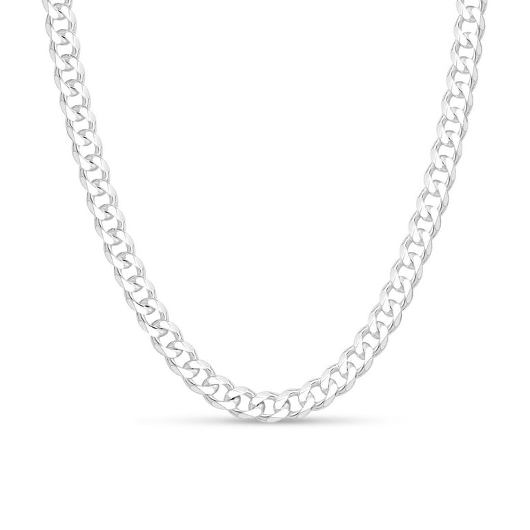 Pure S925 Sterling Silver Chain Men 8mm Heavy Curb Link Necklace 22inch  89-91g