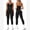 Black, variant on IDOPIP Workout Sets for Women Seamless Scunch Butt Lifting Impact Leggings Longline Strappy Halter Sports Bra Top 2 Piece Gym Active Outfits