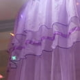 thumbnail image 4 of Mosquito Net for Girl Bedroom Queen Size Bed with String Light,Bed Canopy Round Lace Dome Bed Tent Hanging Curtain 27.5 "x 102" Mosquito Net and Drapes Kids Canopy Bed,Purple, 4 of 7