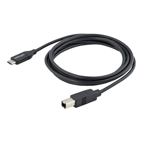 StarTech.com 2m 6ft USB C to USB B Cable - USB 2.0 - USB Type C Printer Cable M/M - USB 2.0 Type-C to Type-B Cable (USB2CB2M) - USB cable - 24 pin USB-C (M) to USB Type B (M) - Thunderbolt 3 / USB 2.0 - 6.6 ft - black