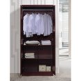 thumbnail image 4 of Hodedah Armoire de Chambre 2 Portes avec Étagères Ajustables, Mahogany, 4 of 6