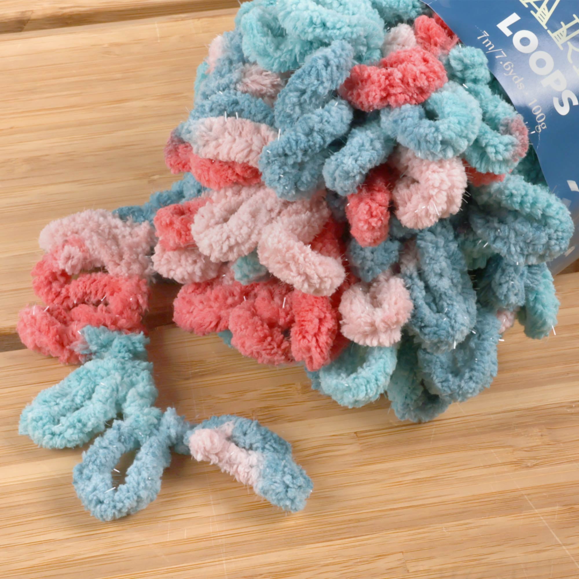 JubileeYarn Fun Finger Sparkle Loops Yarn - 100g/skein Polyester Jumbo Loop Yarn - Hypnos - 4 Skeins