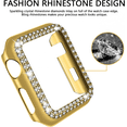 thumbnail image 3 of VEEkI For Apple Watch Case 38mm Series 3/2/1 Bling Rhinestone Apple Watch Protective Case Bumper Frame Screen Protector Case Cover for Women Girl iWatch Series 38mm （gold）, 3 of 5