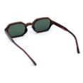 thumbnail image 5 of Retro Octagon Thick Frame Sunglasses Geometric Bold Small Frame UV400 Brown Frame - Green Lens, 5 of 6