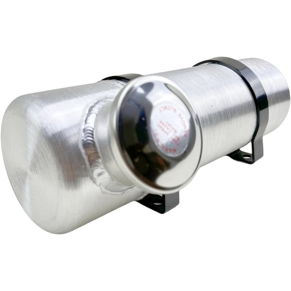 JSD 0.58 Gallon Auxiliary Fuel Cell Gas Tank Aluminum 4 x 12 inch End Fill 1/8" NPT Outlet   Bracket