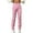 Pink, variant on Bmisegm Women's Embroidered Stretch Stacked Straight Leg Jeans, Pink, M