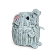 thumbnail image 3 of Blue Elephant Rattan Storage Basket With Lid Hand Woven Shelf Organizer Cute Handmade Gift Wicker, 3 of 6