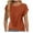 Orange ., variant on Summer Savings Clearance 2025! BOVXNPU Plus Size Womens Summer Tops,Short Sleeve Tops for Women,Women's Casual Solid Color Round-Neck Short Sleeve Regular Pullover Shirt