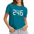 thumbnail image 5 of Squid Game Women's Player Track Top – Comfortable & Stylish Green Design for Squid Game Fans Cyan L, 5 of 5