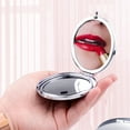 thumbnail image 2 of EeaseCA Crystal Mirror Folding Double-sided Makeup Mirror Portable Cosmetic Mirror (Black), 2 of 7