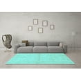 thumbnail image 3 of Ahgly Company Indoor Square Abstract Light Blue Modern Area Rugs, 7' Square, 3 of 4