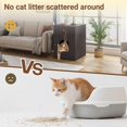 thumbnail image 2 of HOYOA 20" Cat House Covered for Indoor, Hidden Crate Litter Box Enclosure, Hooded Cats Furniture Cabinet Kitty Washroom, Brown, 2 of 9