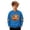 v-368Blue2200, variant on HAYIMI Kids Cute Pumpkin Flower Print Sweatshirt Boys Children Long Sleeve Crew Neck Casual Pullover Tops Relaxed Fit Dailywear