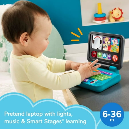 Fisher-Price - Laugh & Learn Let's Connect Laptop - Blue/Black