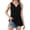 Black, variant on Iaqnaocc Tank Tops for Women V Neck Pleated Loose Fit Baby Doll Top Going Out 2026 Summer Solid Tunic Shirts Sleeveless Flowy Hem Tees Blue M