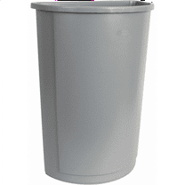 Rubbermaid Commercial 352000GY Untouchable Waste Container, Half-Round, Plastic, 21 gal, Gray
