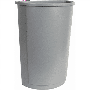 Rubbermaid Commercial 352000GY Untouchable Waste Container, Half-Round, Plastic, 21 gal, Gray