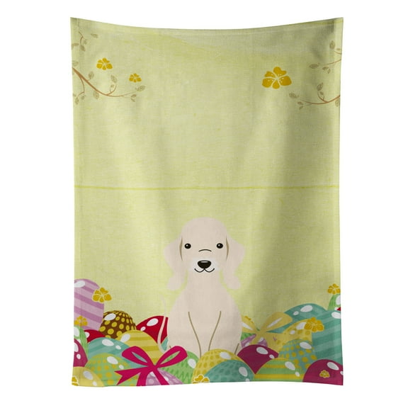 Carolines Treasures BB6091KTWL Easter Eggs Bedlington Terrier Sandy Kitchen Towel 15 X 28" multicolor