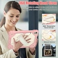 thumbnail image 6 of iPad 10th Generation Case 2022, Upgraded Military Grade Heavy Duty Silicone Protector iPad 10th Gen 10.9 inch 2022 Cover Pencil Holder + 360 Rotating Stand+ Handle+ Shoulder Strap, rosegold+beige, 6 of 9