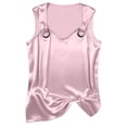thumbnail image 4 of Shapewear Tank Tops for Women Women's Elegant Satin Tank Top Asymmetrical Strap Solid Color Sleeveless Blouse Shirt for Party Daily XL, 4 of 6