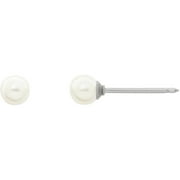 Home Ear Piercing Kit with Stainless Steel 4MM Cream Crystal Pearl Earrings