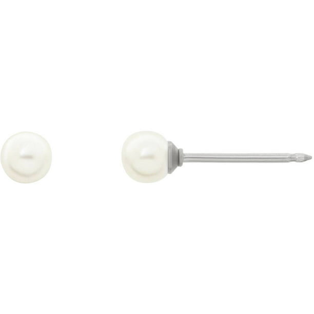 Inverness Home Ear Piercing Kit With Stainless Steel 4mm Cream Crystal Pearl Earrings Walmart Com Walmart Com