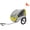 Yellow&gray, variant on HIKEDIN Bicycle Trailer Double Seat Safety Brake Waterproof Sunshade Canopy 100 lbs Capacity Yellow and Gray 1 pack