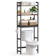 thumbnail image 5 of SONGMICS Estantería sobre el Inodoro, Organizador de Baño de 3 Niveles sobre el Inodoro con Estantes Ajustables, Estantería de Baño Multifuncional, Bambú, Marrón Rústico y Negro, 5 of 5