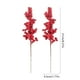 thumbnail image 3 of Ramas navideñas de frutos rojos | Decoración de frutas artificiales de PVC con tallos flexibles | Pack de 2 centros de mesa y adornos para árbol navideños, 3 of 5