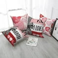 thumbnail image 3 of Valentine's Day Throw Pillow Covers 20x20 Set of 4,Pink and Red Candy Love Decorative Pillow Cases for Bedroom Sofa Couch, 3 of 6
