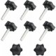 thumbnail image 1 of Juego de 8 piezas de tornillos en perilla, tornillo de mariposa, perilla de estrella, tornillo de cabeza moleteada, tuerca de estrella, perno de estrella de ciruela, mango, tornillo de plástico M8 x, 1 of 4