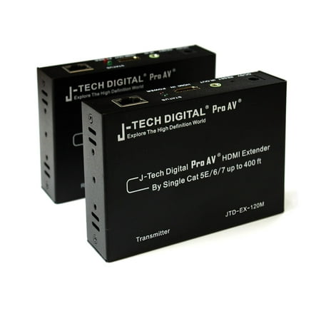 J-tech Digital ® Hdmi Extender Over Tcp/ip Ethernet/over Single Cat5e/cat6 Cable 1080p with Ir - Up to 400