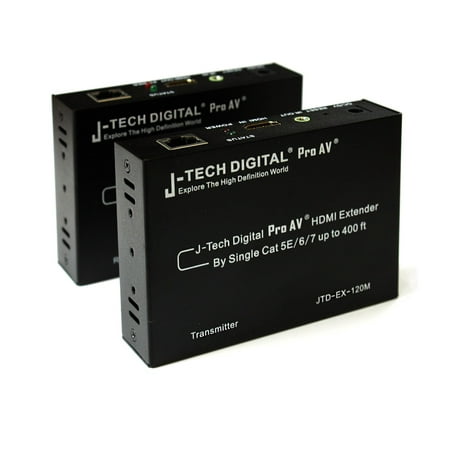 - J-tech Digital ® Hdmi Extender Over Tcp/ip Ethernet/over Single Cat5e/cat6 Cable 1080p with Ir - Up to 400 Ft