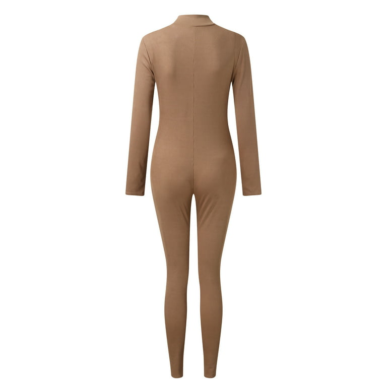 Patlollav Womens Plus Size Full Body Suit U-Neck Vest Zipper Shapewear  Bodysuit Rollback and Clearance